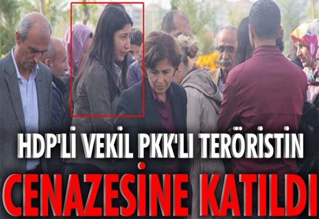 HDP'li vekil PKK'lı teröristin cenazesine katıldı.