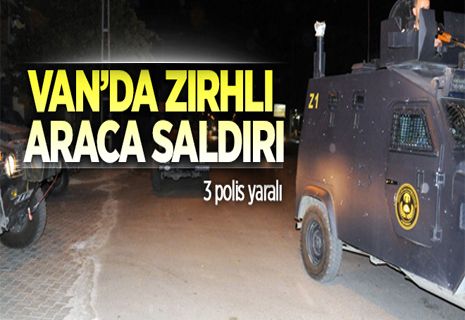 PKK'lılar polis aracına saldırdı