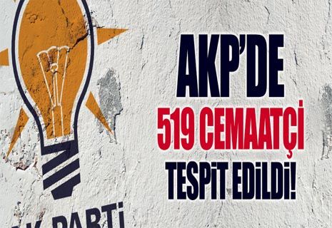 AKP'de 'cemaatçi'lerin sayısı açıklandı.