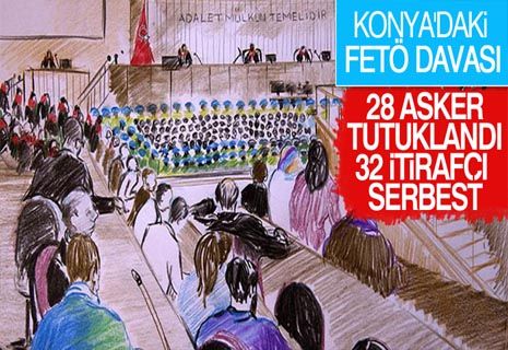 Konya'da 28 asker FETÖ'den tutuklandı.
