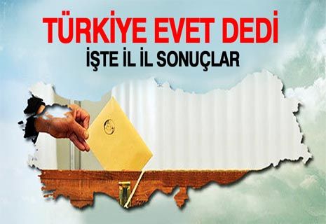 Türkiye EVET dedi