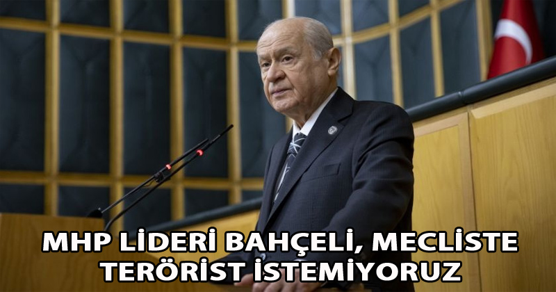 MHP Lideri Devlet Bahçeli: Meclis'te terörist istemiyoruz