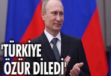 Putin: Türkiye özür diledi