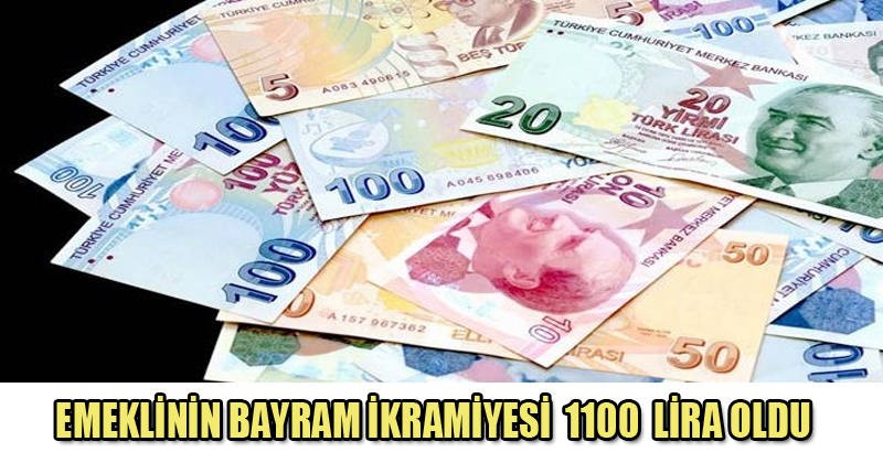 Emeklinin Bayram İkramiyesi 1100 Lira Oldu