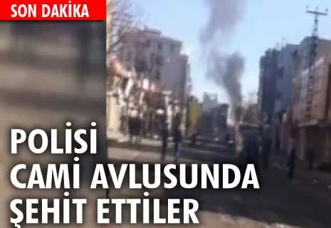 PKK'lılar cami bahçesindeki polislere ateş açtı! 1 şehit
