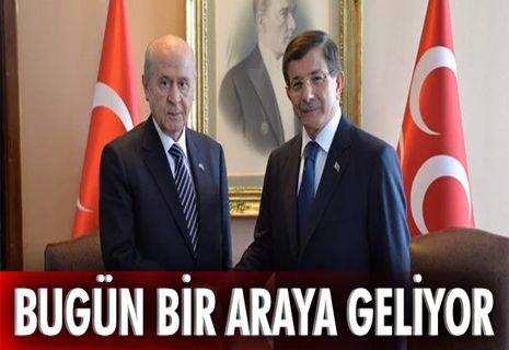 Başbakan Davutoğlu, MHP Lideri Bahçeli, bugün bir araya geliyor