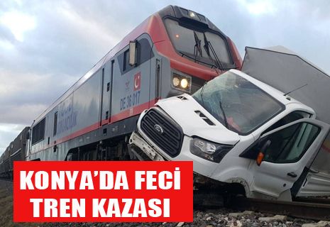 Konya'da feci tren kazası