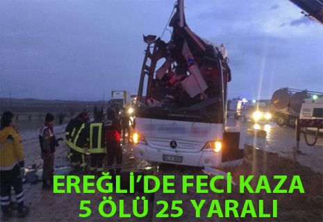Ereğli'de korkunç kaza: 5 ölü