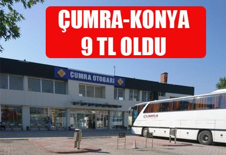 Çumra-Konya 9 lira oldu