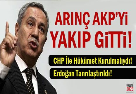 Arınç Giderayak AKP'yi Ateşe Attı!  
