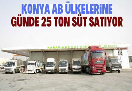 Konya'dan AB ülkelerine süt satılıyor.